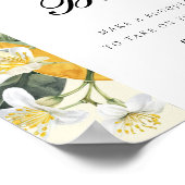 メインスクイズフラワーバーブライダルシャワー標識 ポスター (角)