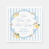 メインスクイズレモイタリアンンブライダルシャワーナプキンス スタンダードカクテルナプキン (正面)