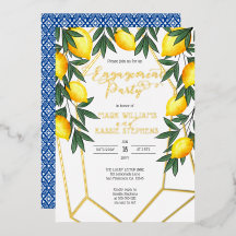 メインスクイズレモンイタリアン婚約パーティ金ゴールド