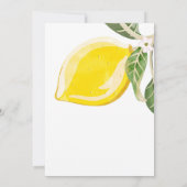 メインスクイズレモンシトラスグリーンリーブライダルシャワー 招待状 (裏面)