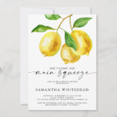 メインスクイズレモンシトラスブライダルシャワー 招待状 (正面)
