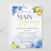 メインスクイズレモンシトラスブライダルシャワー 招待状 (正面)