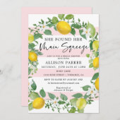 メインスクイズレモンテーマブライダルシャワー 招待状 (正面/裏面)