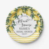 メインスクイズレモントロピカルブライダルシャワー紙 ペーパープレート (正面)