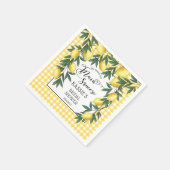 メインスクイズレモントロピカルブライダルシャワー スタンダードカクテルナプキン (角)