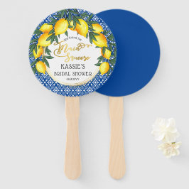 メインスクイズレモントロピカルブライダルシャワー ハンドファン