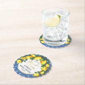 メインスクイズレモントロピカルブライダルシャワー ペーパーコースター (インサイチュ)