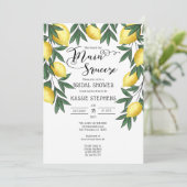 メインスクイズレモントロピカルブライダルシャワー 招待状 (スタンド正面)