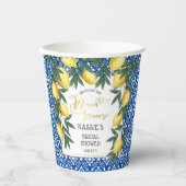 メインスクイズレモントロピカルブライダルシャワー 紙コップ (正面)