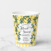 メインスクイズレモントロピカルブライダルシャワー 紙コップ (裏面)