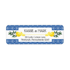 メインスクイズレモントロピカル差出人住所ラベル ラベル