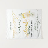 メインスクイズレモンバラブライダルシャワー背景 タペストリー (正面(横))