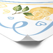 メインスクイズレモンフローラブライダルシャワー歓迎 ポスター (角)