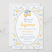 メインスクイズレモンフローラブライダルシャワー 招待状 (正面)