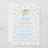 メインスクイズレモンフローラブライダルシャワー 招待状 (正面)