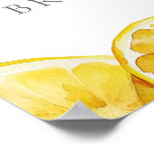 メインスクイズレモンブライダルシャワーウェルカムサイン ポスター (角)