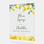 メインスクイズレモンブライダルシャワーウェルカム アクリルサイン (傾斜)