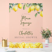 メインスクイズレモンブライダルシャワーウェルカム アクリルサイン (ウェディング)