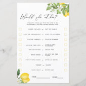 メインスクイズレモンブライダルシャワーゲーム (正面)