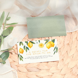 メインスクイズレモンブライダルシャワーレシピ エンクロージャーカード