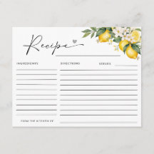 メインスクイズレモンブライダルシャワーレシピ