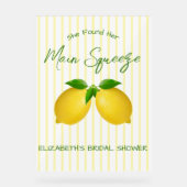 メインスクイズレモンブライダルシャワー アクリルサイン (正面)