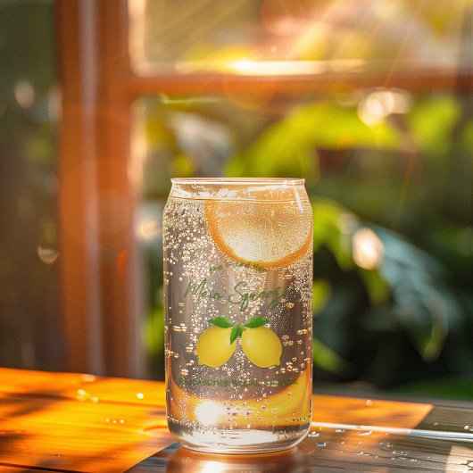 メインスクイズレモンブライダルシャワー ガラス缶