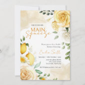 メインスクイズレモンブライダルシャワー 招待状 (正面)