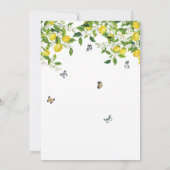 メインスクイズレモンブライダルシャワー 招待状 (裏面)