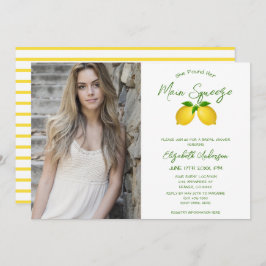 メインスクイズレモンブライダルシャワー 招待状