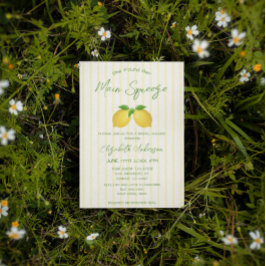 メインスクイズレモンブライダルシャワー 招待状