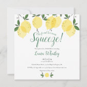 メインスクイズレモンブライダルシャワー 招待状 (正面)