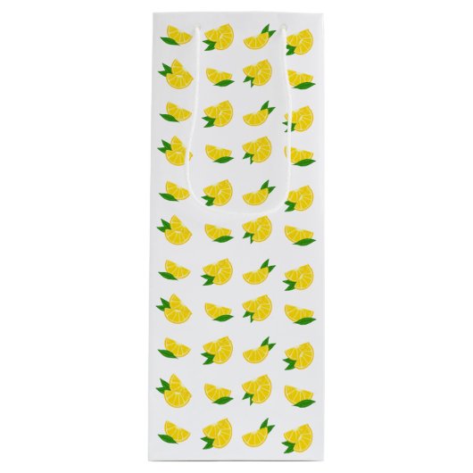 メインスクイズレモンプリントワイン抱き枕 ワインギフトバッグ (正面)