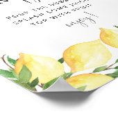 メインスクイズレモンミモサバードリンクサイン ポスター (角)