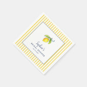 メインスクイズレモンモダンブライダルシャワー スタンダードカクテルナプキン (角)