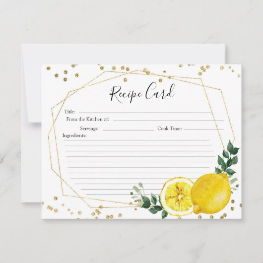 メインスクイズレモンレシピカード 招待状 (正面)