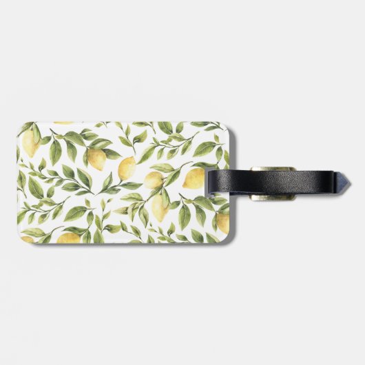 メインスクイズレモン地中海のブライダルシャワーバッグ ラゲッジタグ (裏面横)