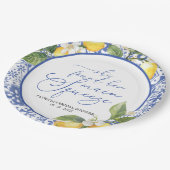 メインスクイズレモン地中海のブライダルシャワー ペーパープレート (アングル)