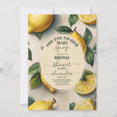 メインスクイズレモン地中海のブライダルシャワー 招待状 (正面)