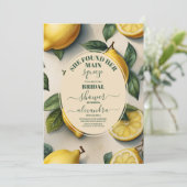 メインスクイズレモン地中海のブライダルシャワー 招待状 (スタンド正面)
