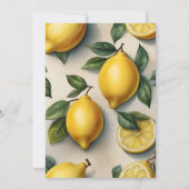 メインスクイズレモン地中海のブライダルシャワー 招待状 (裏面)