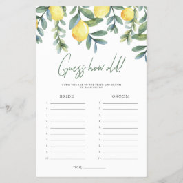 メインスクイズ新郎新婦ゲームの年齢 チラシ