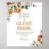 メインスクイズ柑橘系ブライダルシャワーフォトゲストブック ポスター (正面)