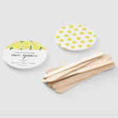 メインスクイモダンズシンプルレモンブライダルシャワー ハンドファン (組立なし)