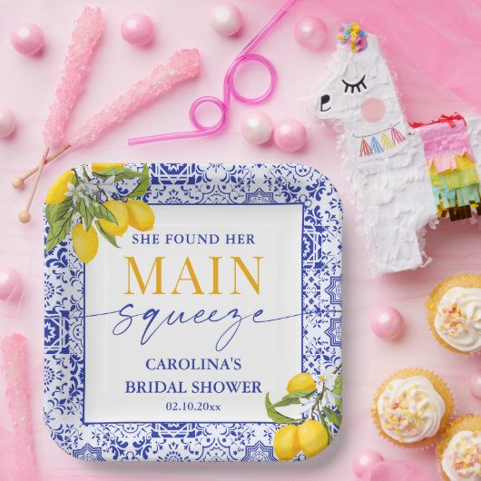 メインスクイーズのブライズシャワー ペーパープレート (パーティー)