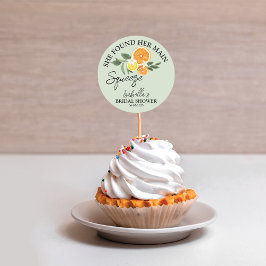 メインスクイーズのブライダルシャワーのグリーンを見つけた彼女 ラウンドシール