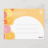 メインスクイーズのブライダルシャワー ポストカード (裏面)