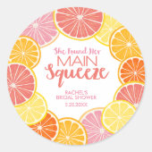 メインスクイーズのブライダルシャワー ラウンドシール (正面)