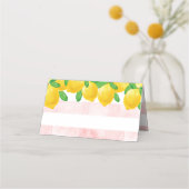 メインスクイーズのレモン ブライダルシャワーパーティ プレイスカード (裏面)