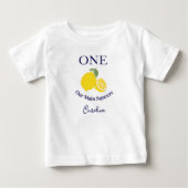 メインスクイーズの子供用バースデーTシャツ ベビーTシャツ (正面)